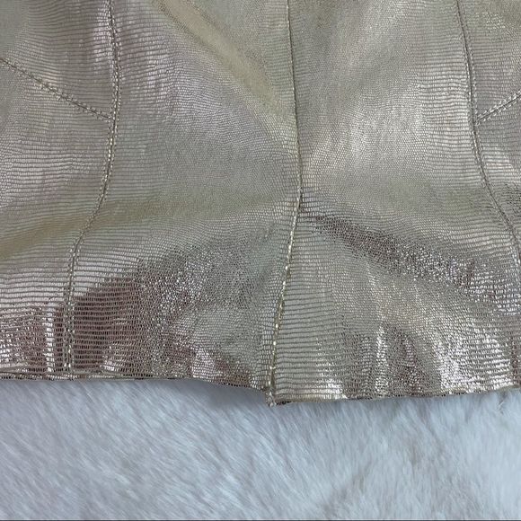 Alice + Olivia Norah Metallic Leather Dress - Picture 9 of 12